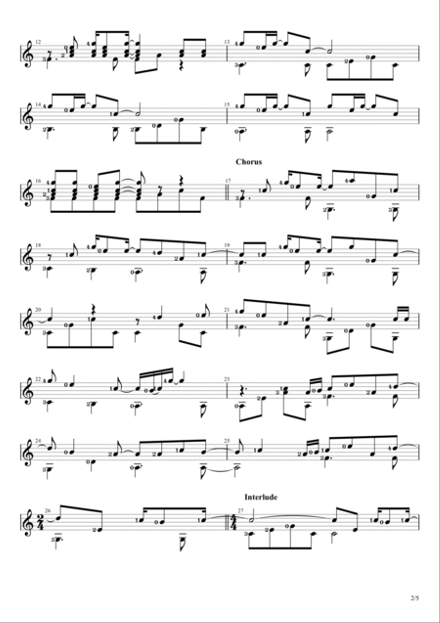 You're Beautiful You're Beautiful Electric Guitar scores gallery preview page 2