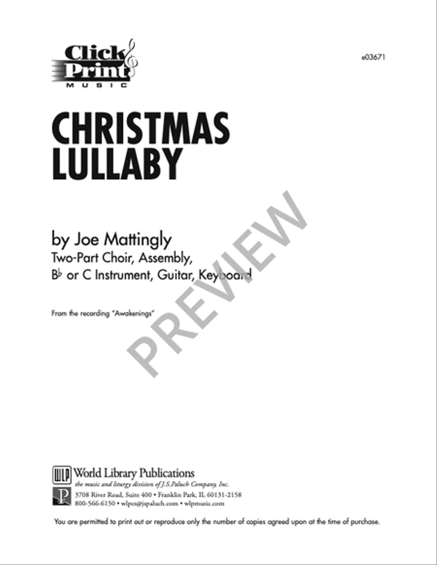 Christmas Lullaby 2-Part scores gallery preview page 3
