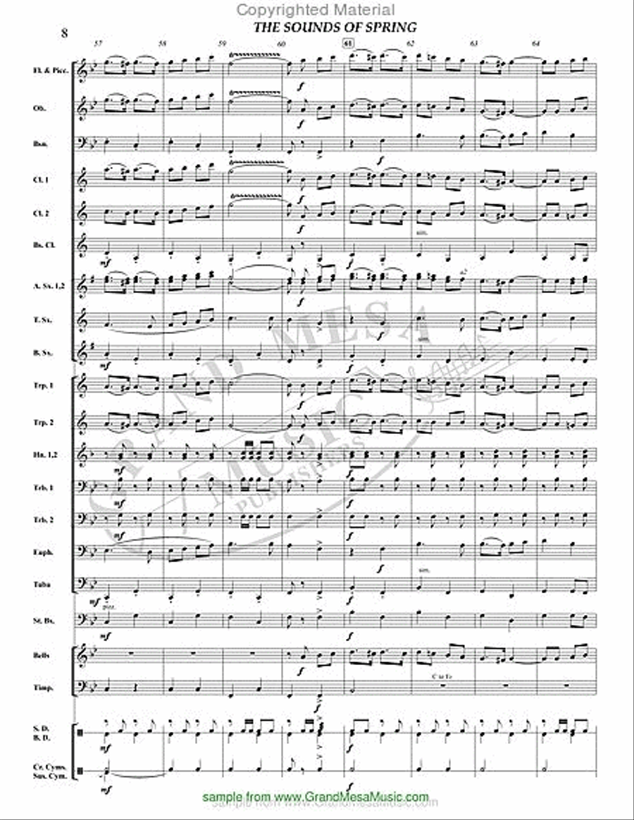 The Sounds of Spring The Sounds of Spring Concert Band scores gallery preview page 9