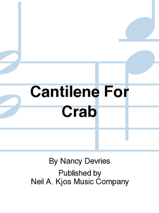 Book cover for Cantilene For Crab