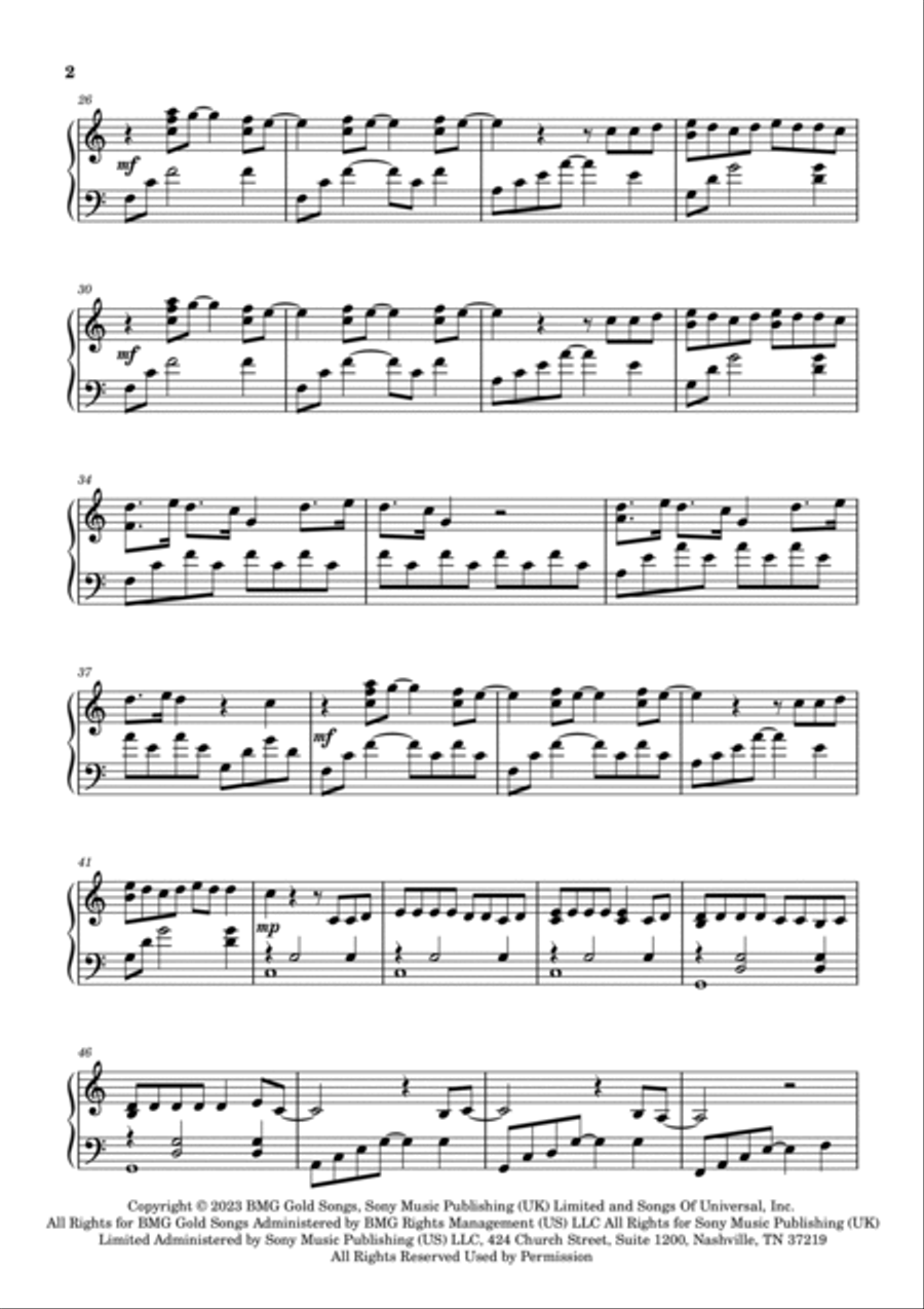 How I'm Feeling Now Celtic Harp scores gallery preview page 2
