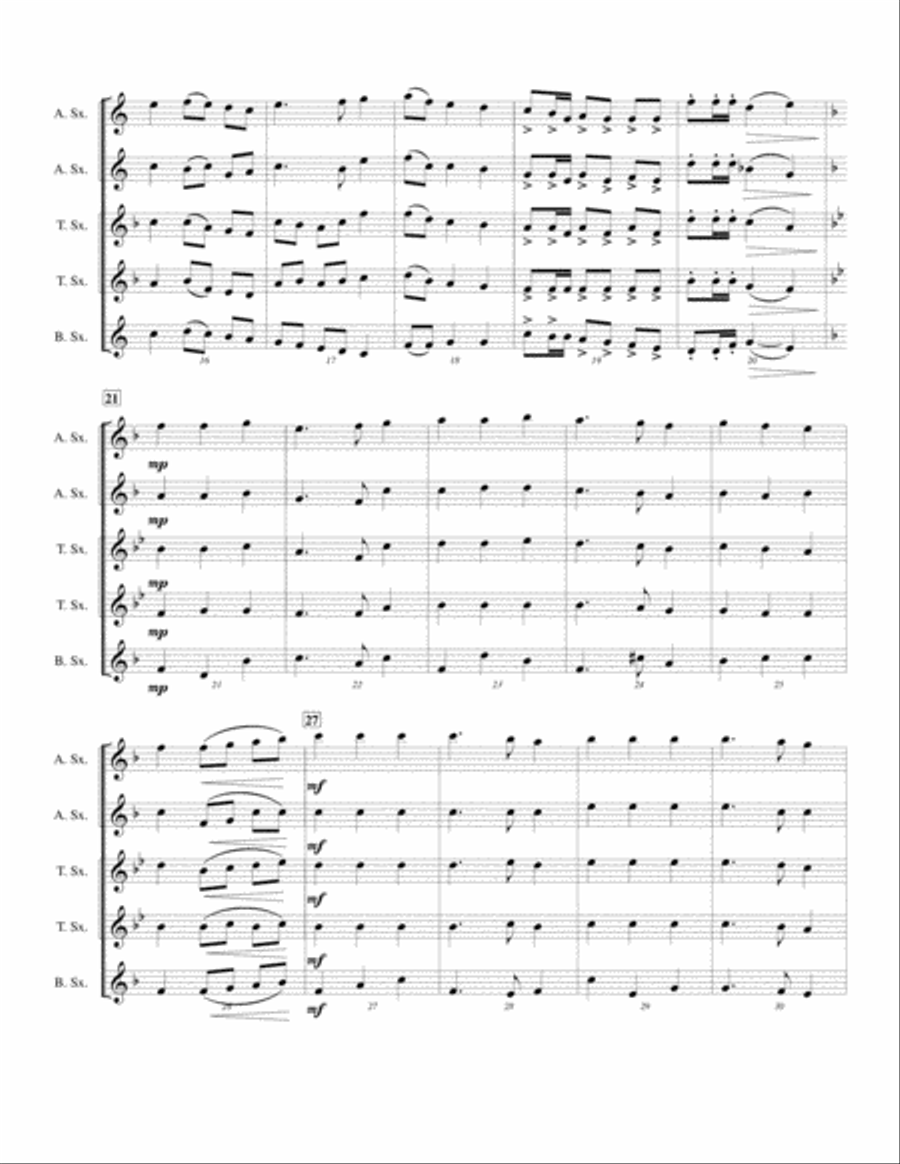 God Save the Queen (My Country Tis of Thee) Woodwind Quintet scores gallery preview page 4