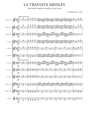 La Traviata (Medley) for Saxophone Ensemble