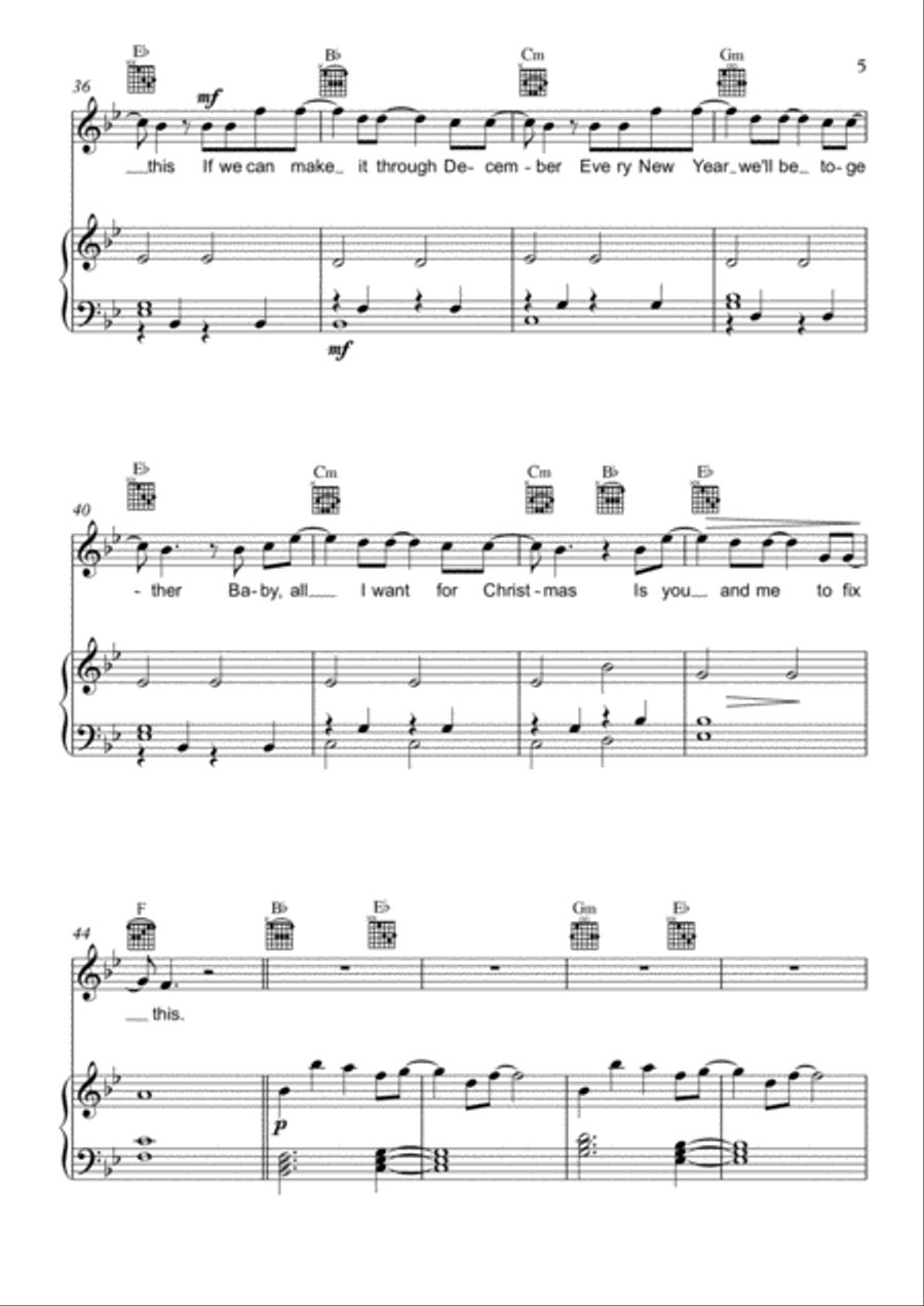 All I Want For Christmas Is You Voice scores gallery preview page 5