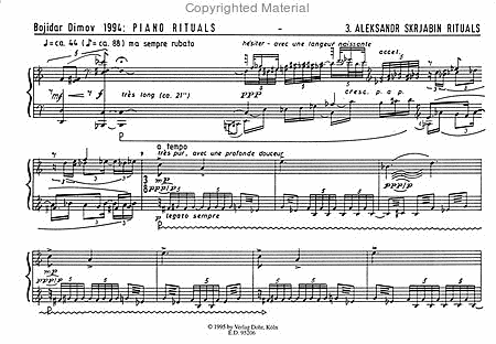 Piano Rituals Nr. 3 "Aleksandr Skrjabin Rituals" (1995) -a work in progress-