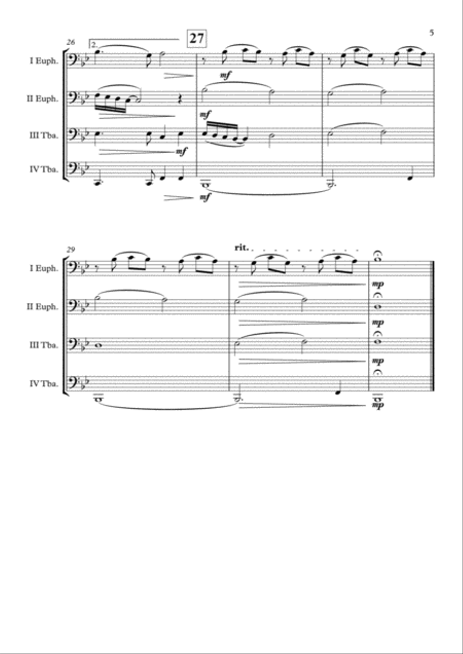 Happy New Year Brass Quartet scores gallery preview page 6