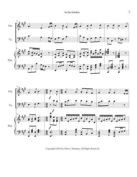 In the Garden (Piano Trio): Violin, Cello and Piano image number null