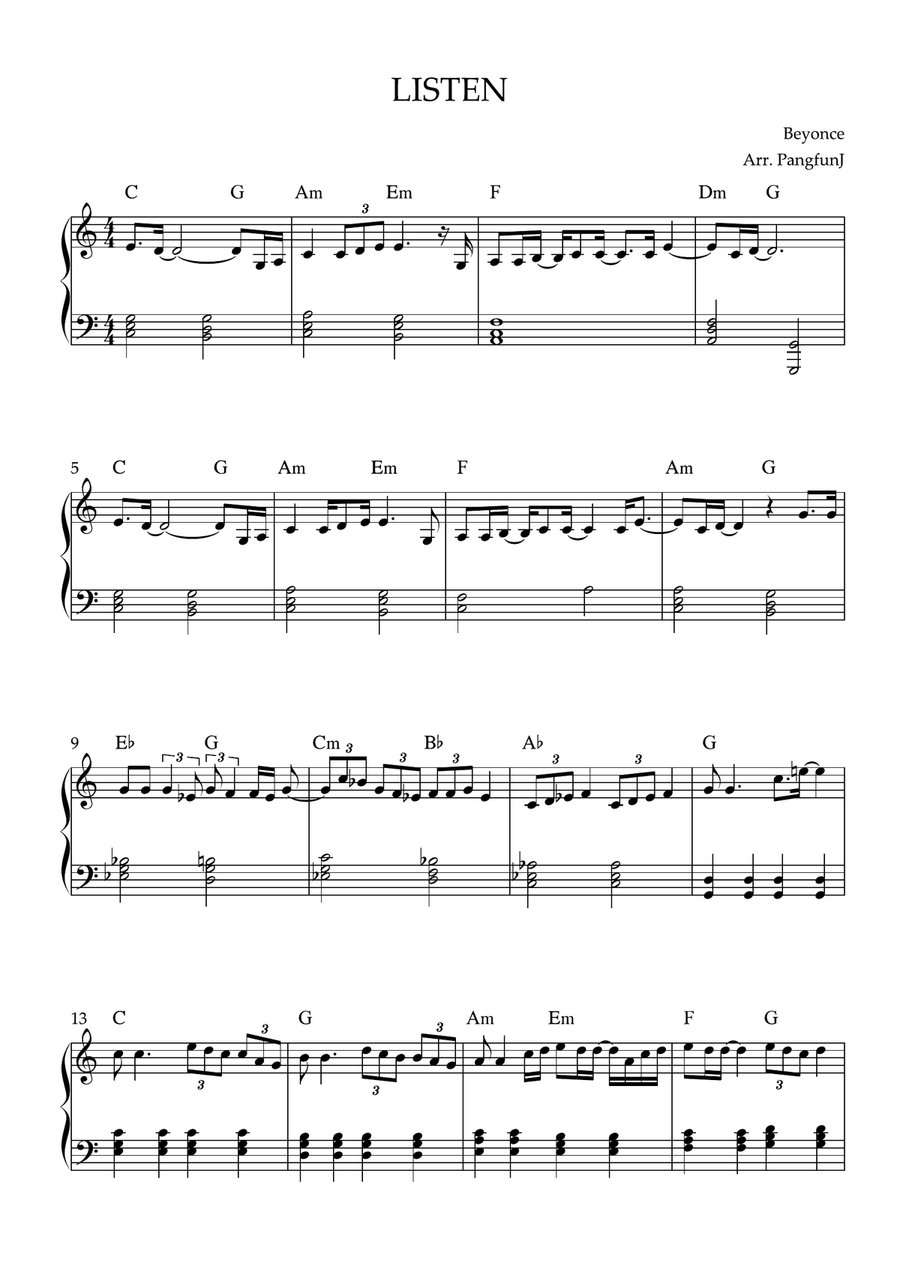 Listen Easy Piano scores gallery preview page 1