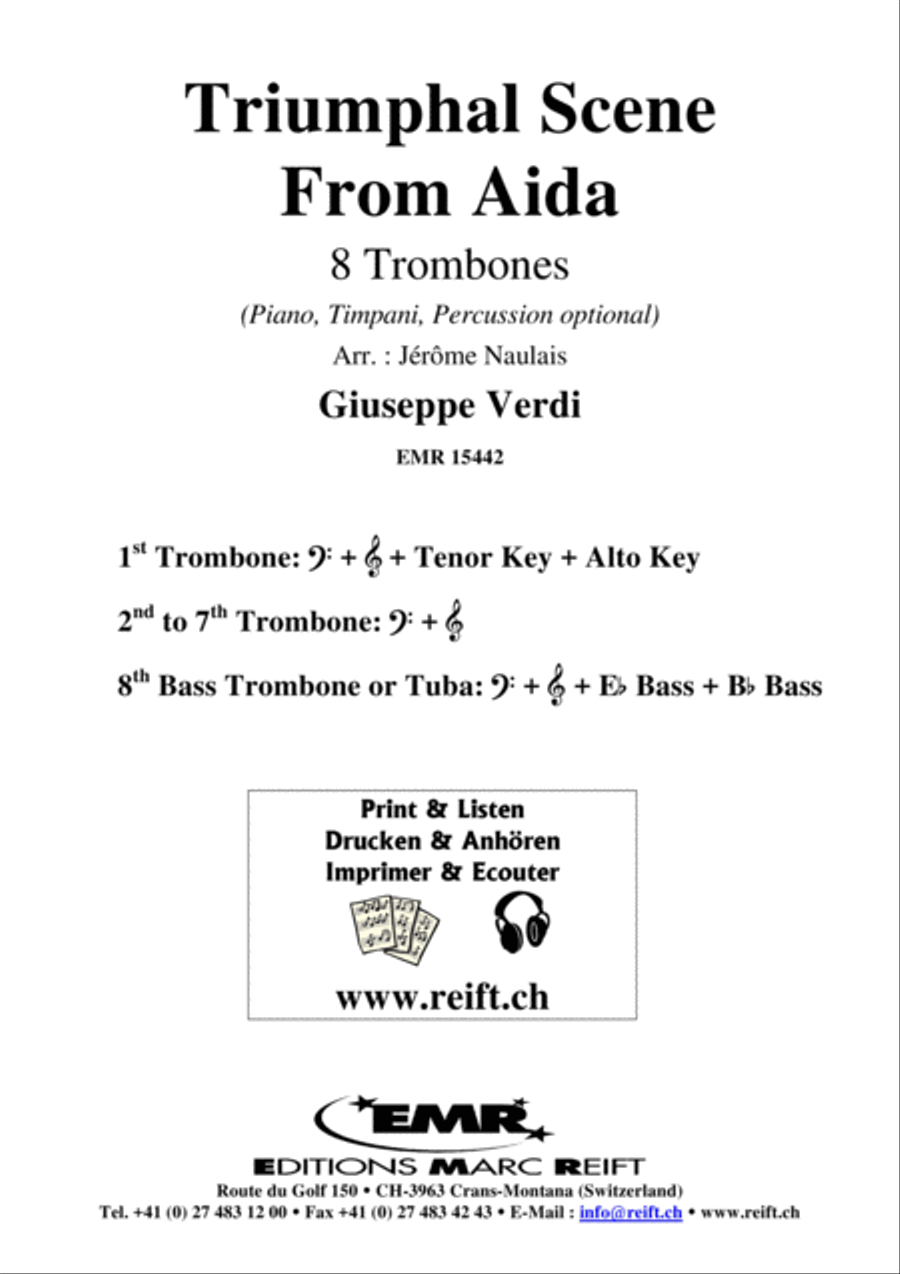 Triumphal Scene From Aida Trombone scores gallery preview page 2
