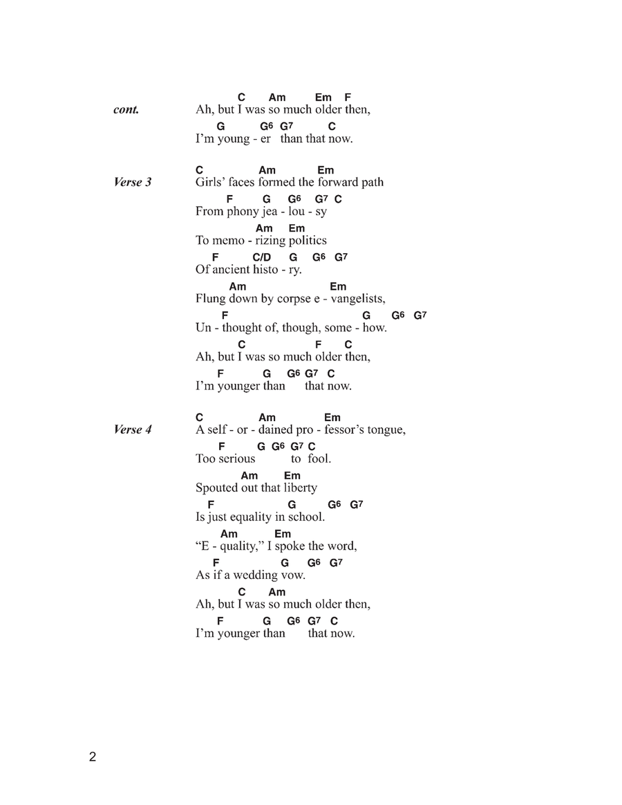 My Back Pages Acoustic Guitar scores gallery preview page 2