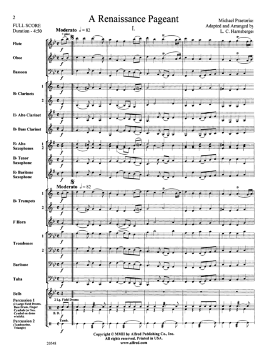 A Renaissance Pageant Concert Band scores gallery preview page 3