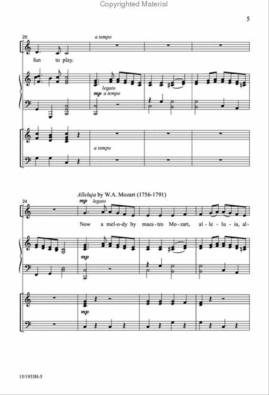 Classical Boomwhackers Unison Choir scores gallery preview page 5