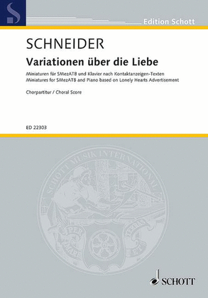 Variationen Über Die Liebe Choral Score Ssatb & Piano German