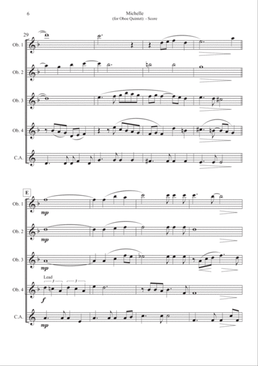 Michelle Michelle Small Ensemble scores gallery preview page 6