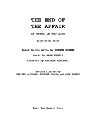 Book cover for End of the Affair (piano/vocal score)