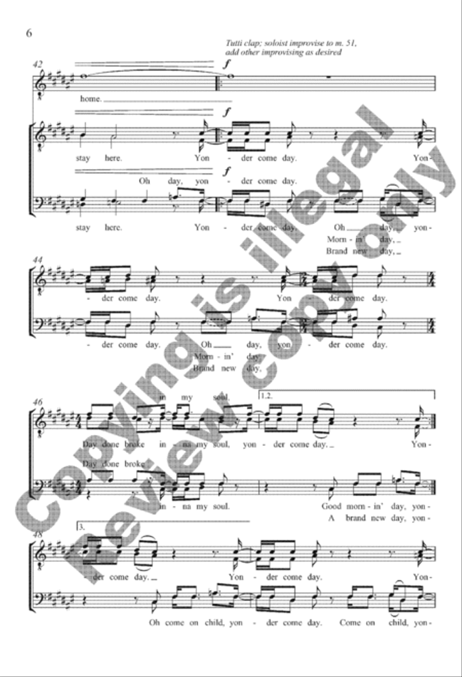 Yonder Come Day TTBB scores gallery preview page 6