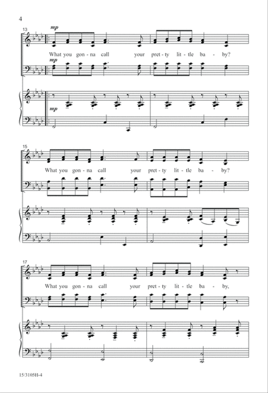 What You Gonna Call Your Pretty Little Baby? 4-Part scores gallery preview page 5