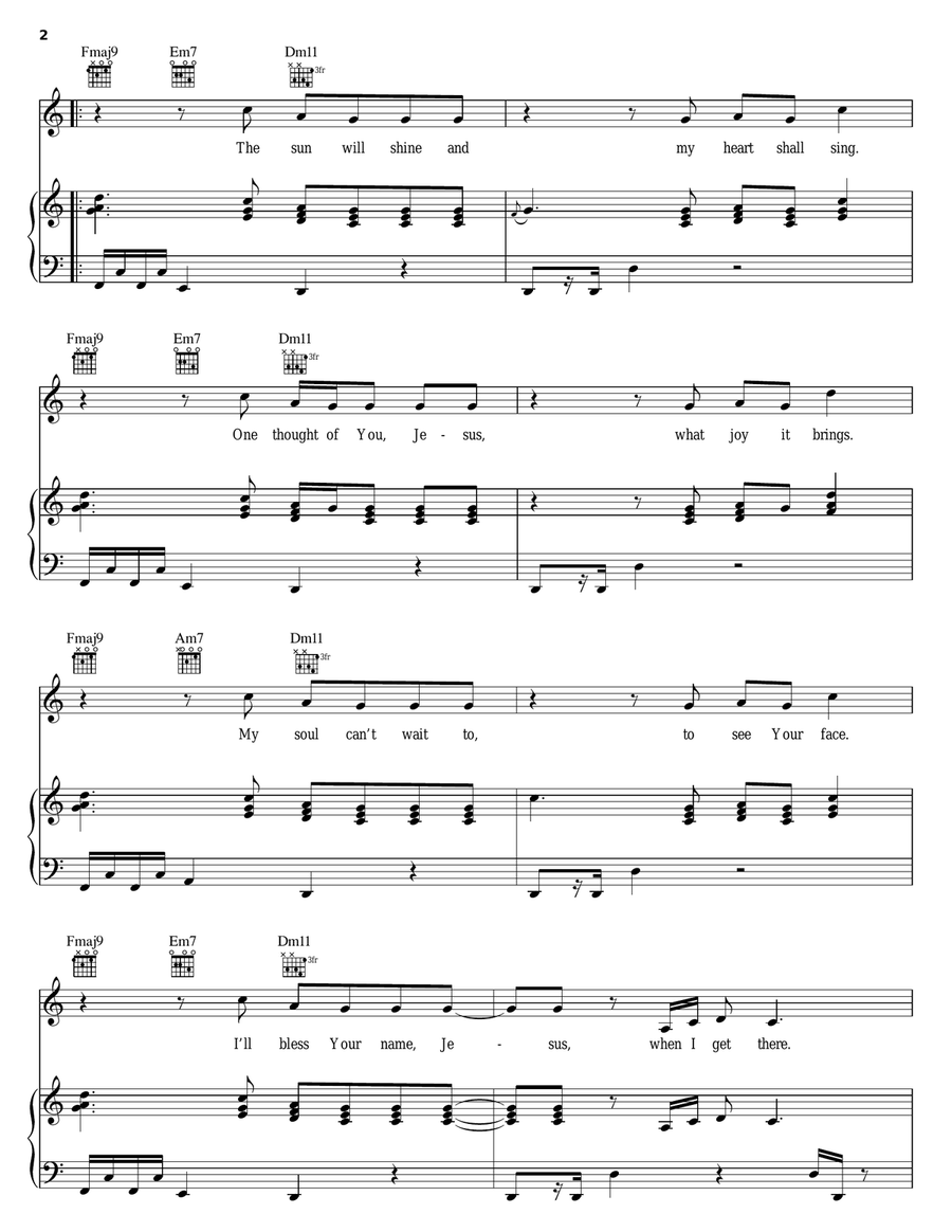 When I Get There Piano, Vocal, Guitar scores gallery preview page 2