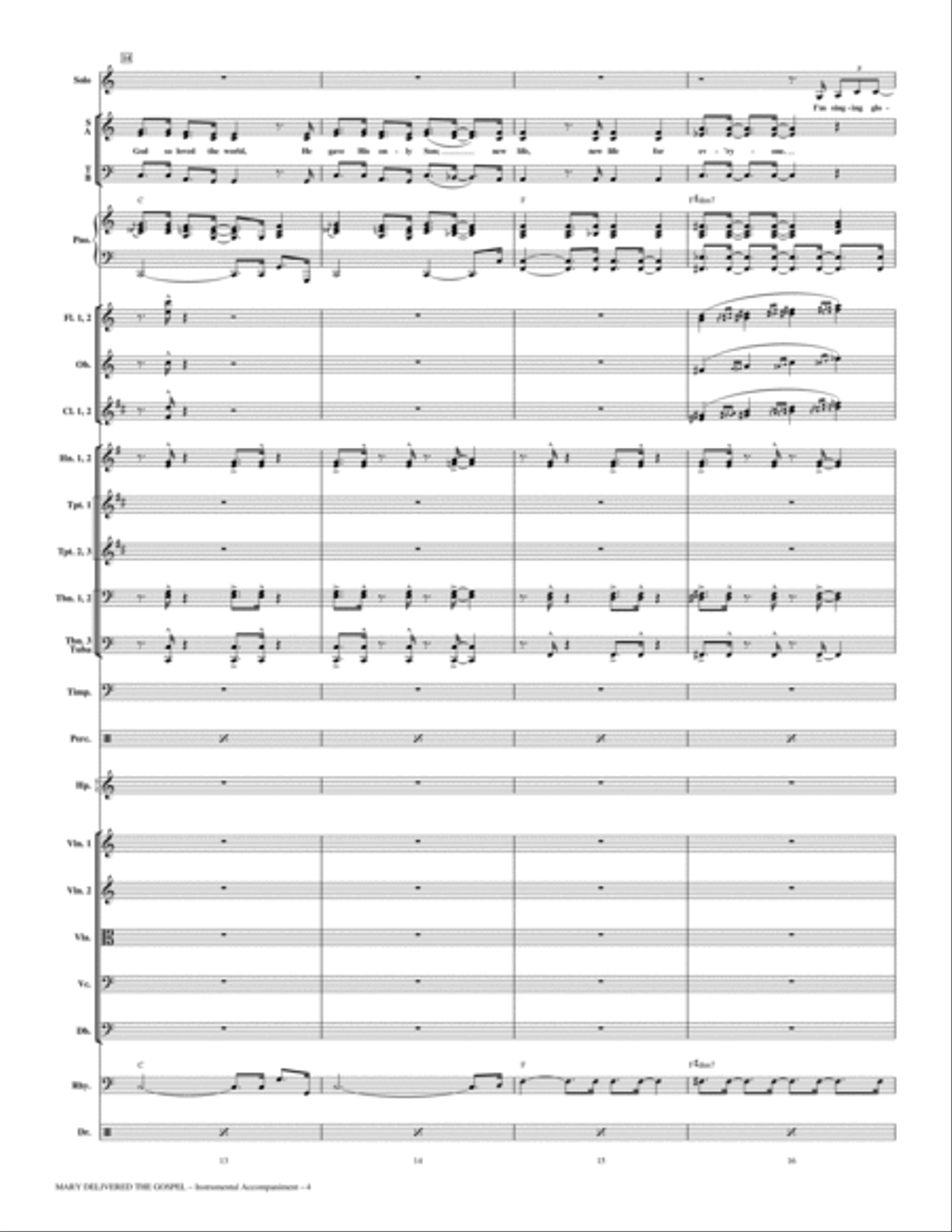 Mary Delivered The Gospel - Score Choir scores gallery preview page 4