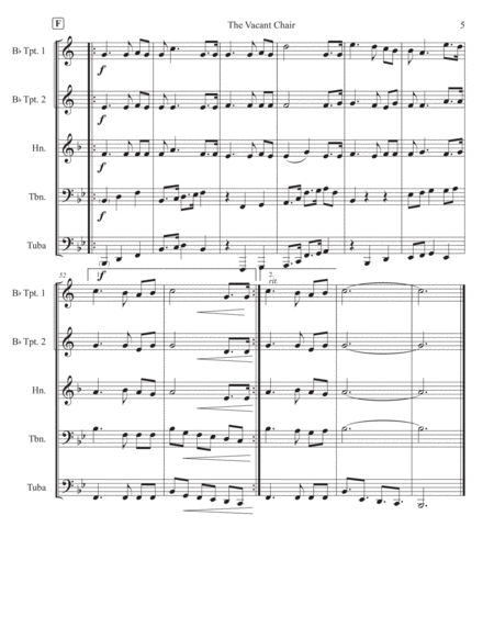 The Vacant Chair (Civil War Song) for Brass Quintet image number null
