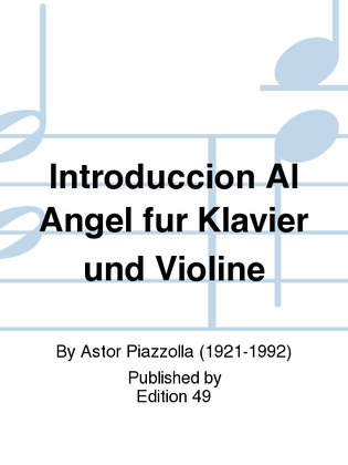 Book cover for Introduccion Al Angel fur Klavier und Violine