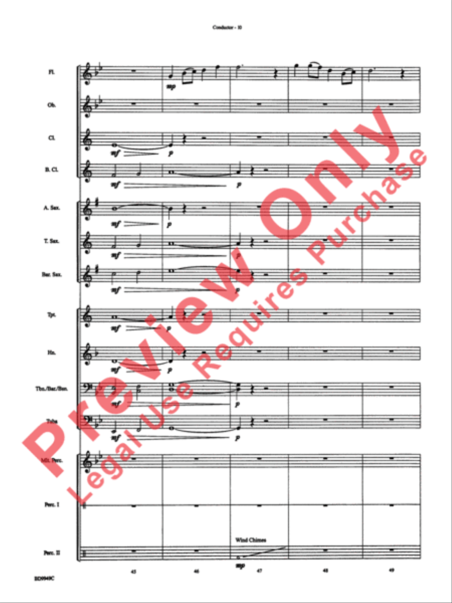 Ancient Spirits Concert Band scores gallery preview page 12