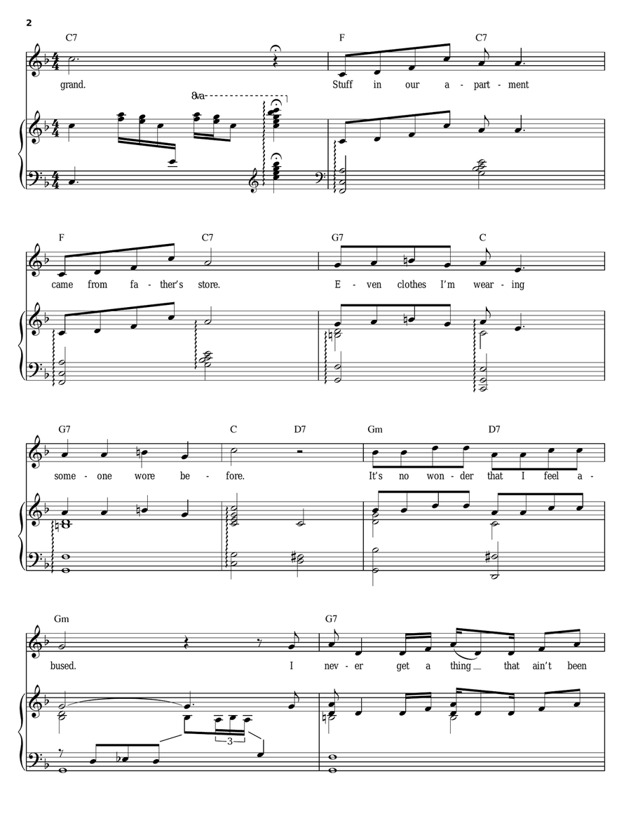 Second Hand Rose Piano, Vocal, Guitar scores gallery preview page 2