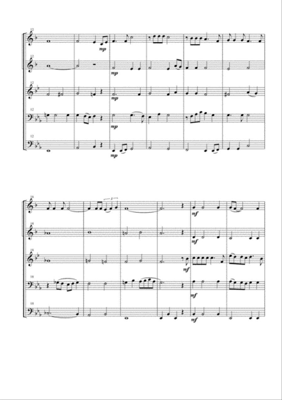 What A Wonderful World Brass Ensemble scores gallery preview page 3
