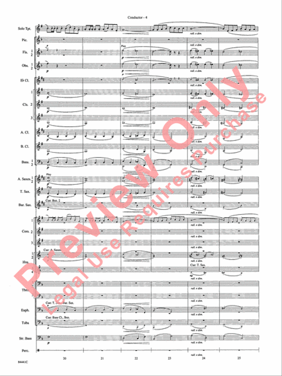 Trumpeter's Lullaby Concert Band scores gallery preview page 7