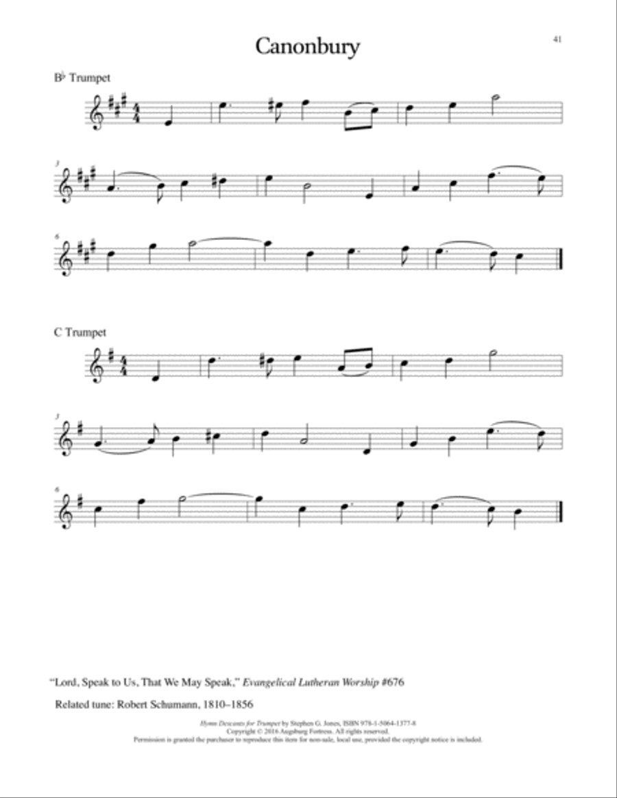 Hymn Descants for Trumpet C Trumpet scores gallery preview page 42