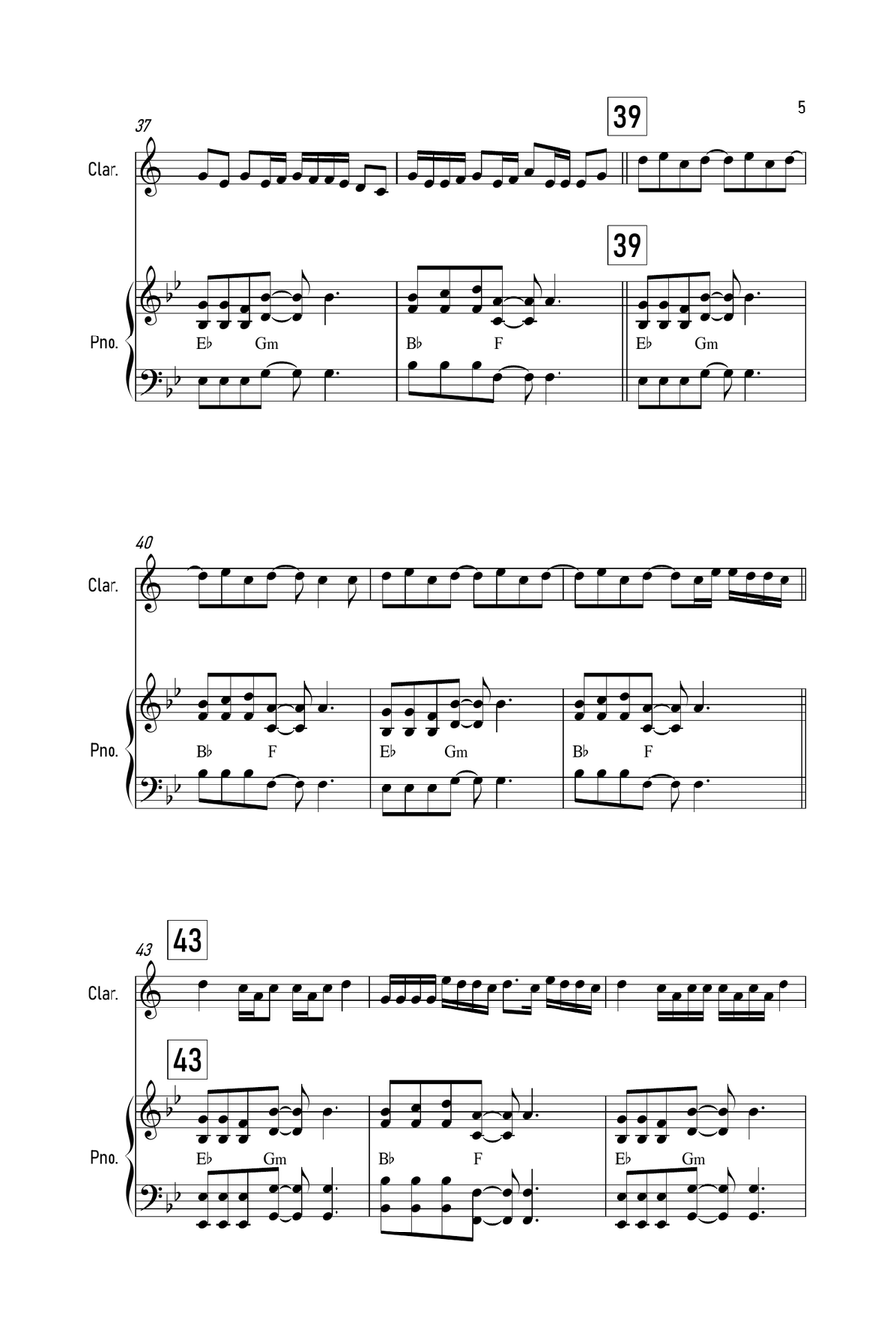 Mood Clarinet Solo scores gallery preview page 5