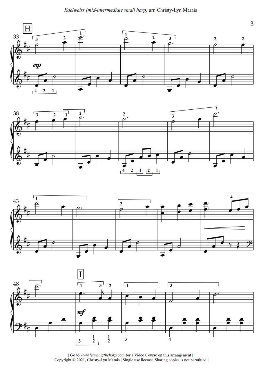 Edelweiss Harp scores gallery preview page 4