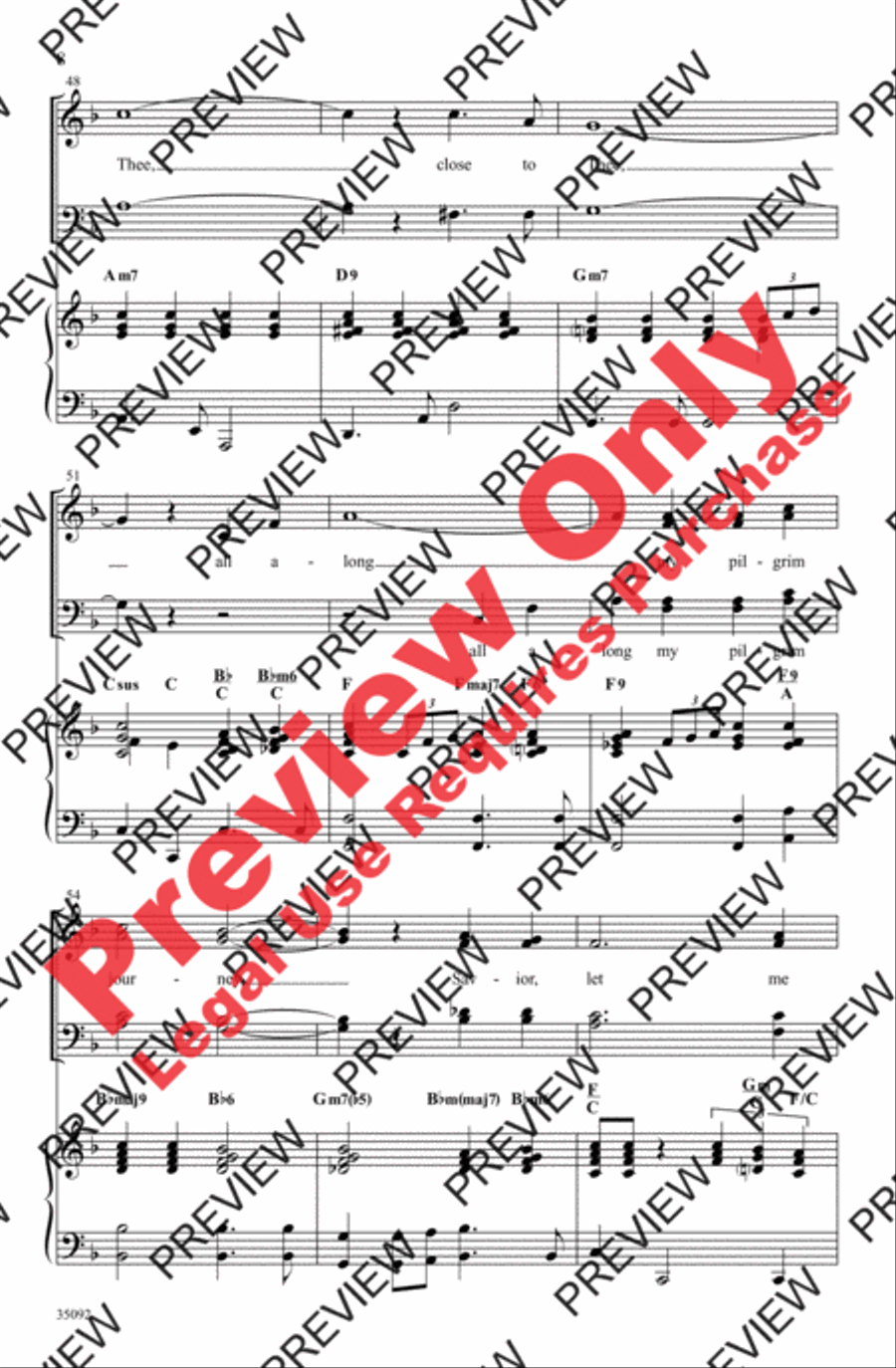 Just a Closer Walk 4-Part scores gallery preview page 8