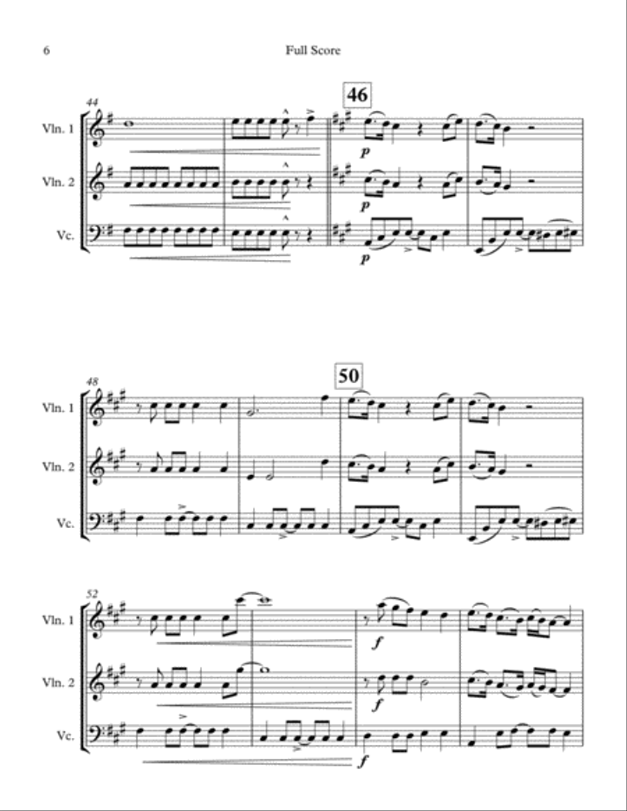 I Want To Hold Your Hand String Trio scores gallery preview page 6