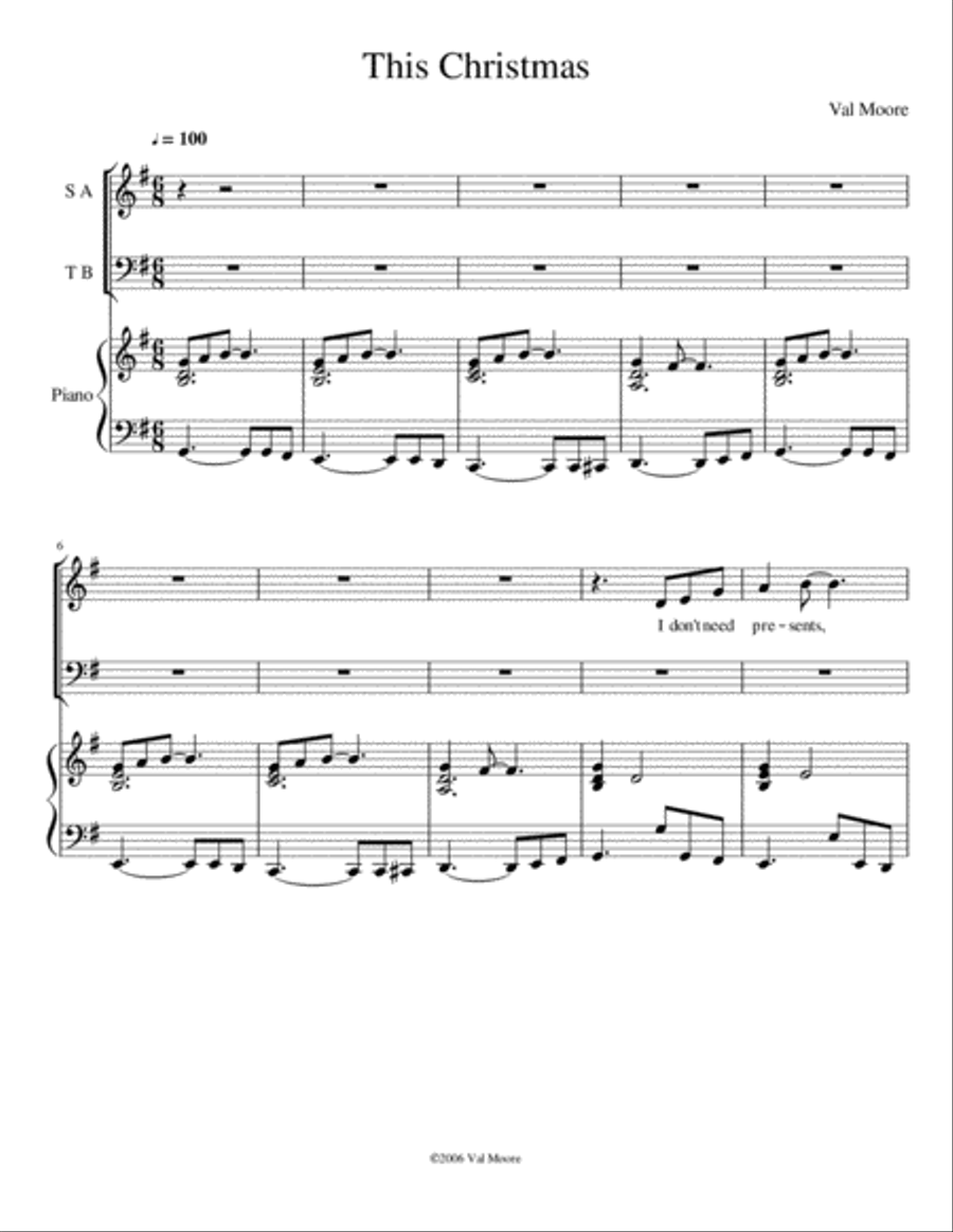 This Christmas 4-Part scores gallery preview page 1