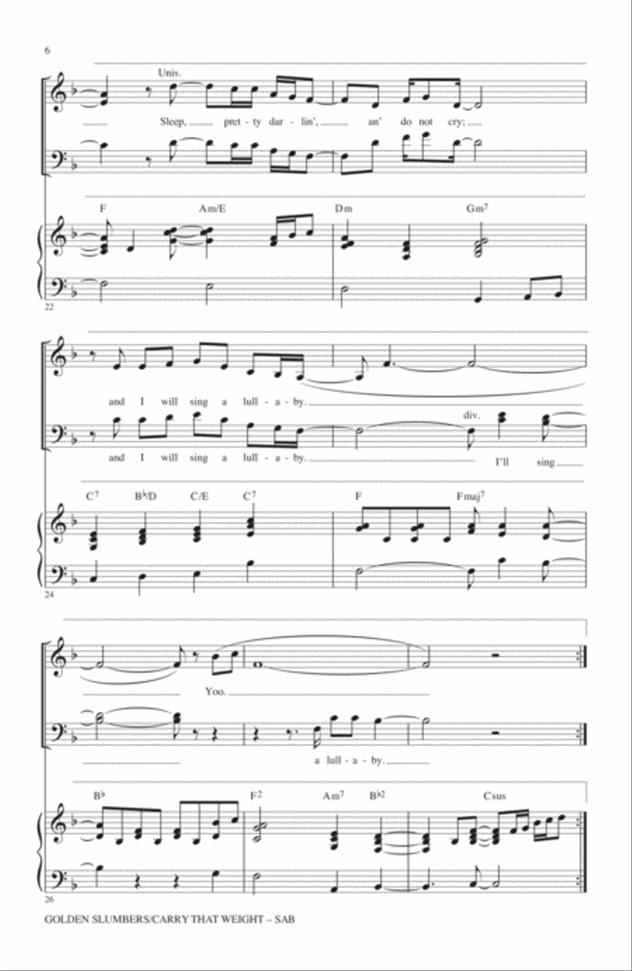 Golden Slumbers/Carry That Weight 3-Part scores gallery preview page 4