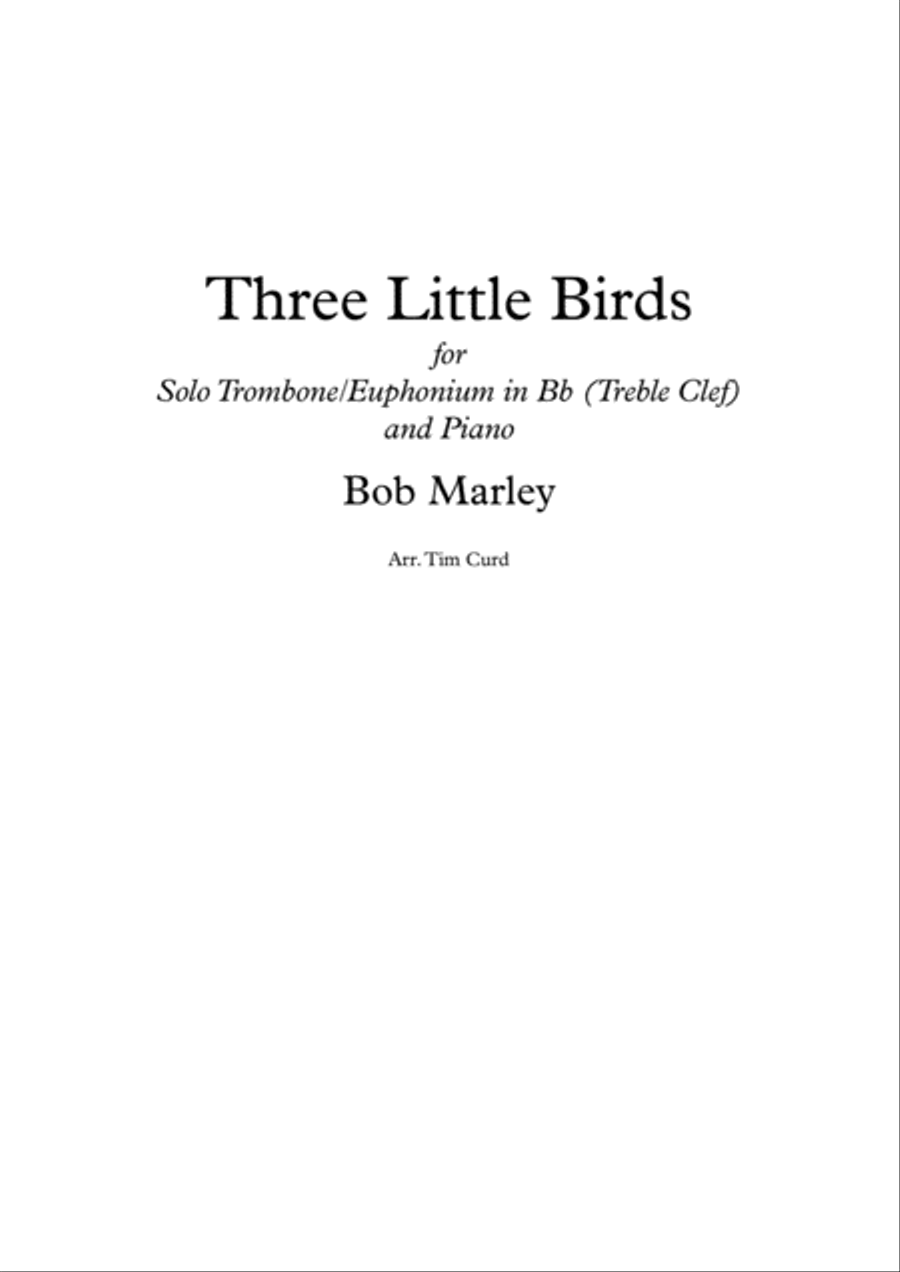 Three Little Birds Piano scores gallery preview page 1