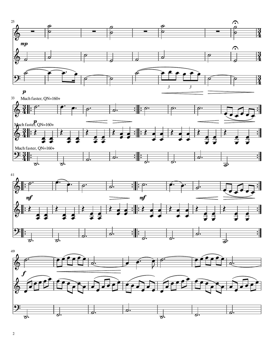 La Valse D'amelie String Trio scores gallery preview page 2
