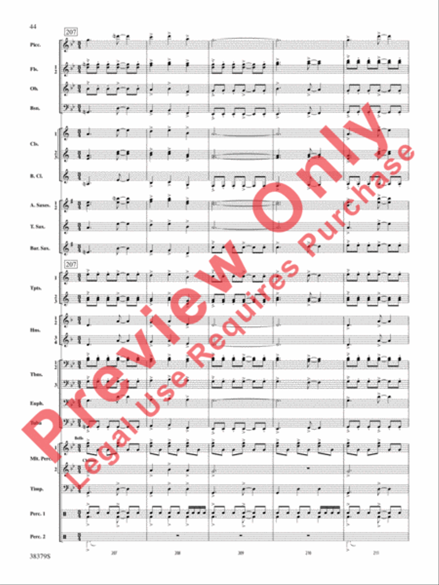 Vision Quest Concert Band scores gallery preview page 45