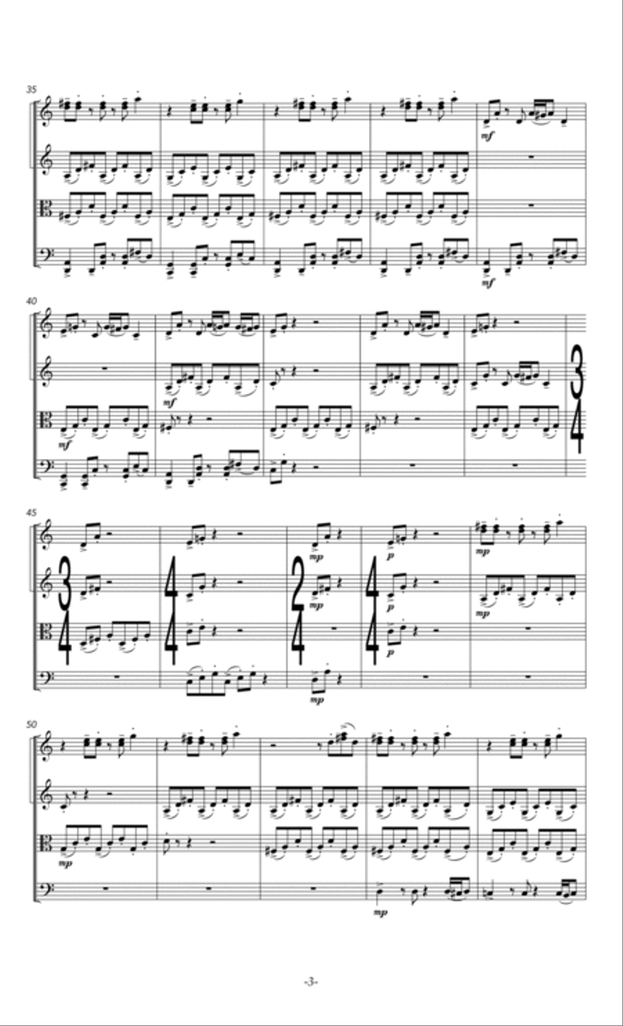 Earthquake Machines String Quartet scores gallery preview page 3