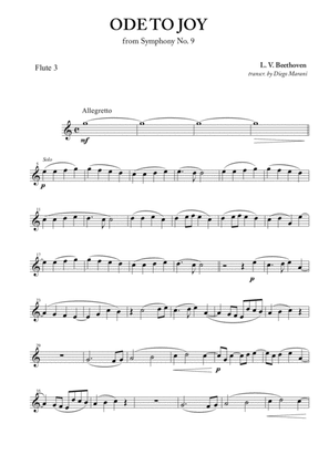 Ode To Joy (from Symphony No. 9) for Flute Quartet
