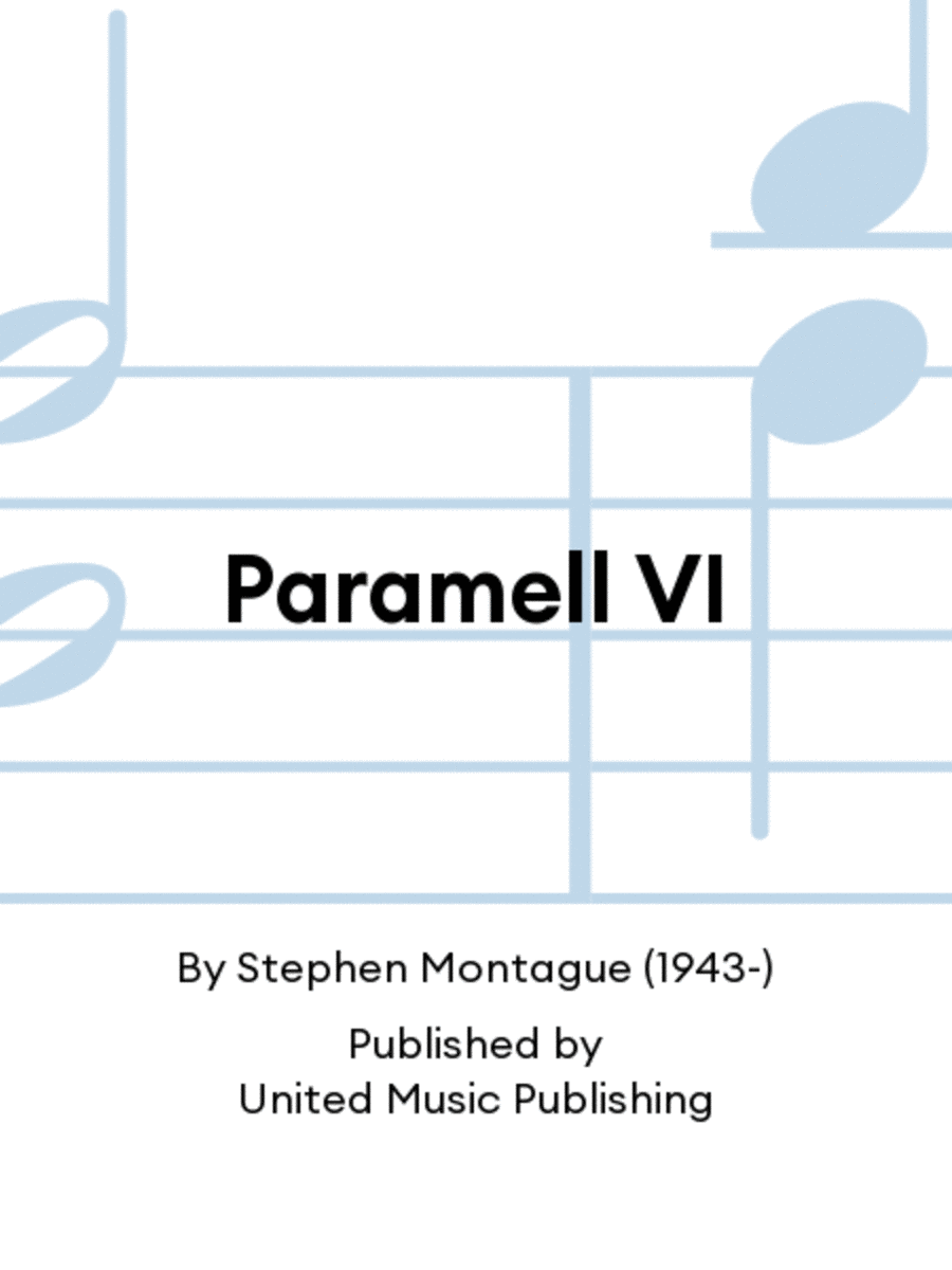 Paramell VI Paramell VI Clarinet scores gallery preview page 1
