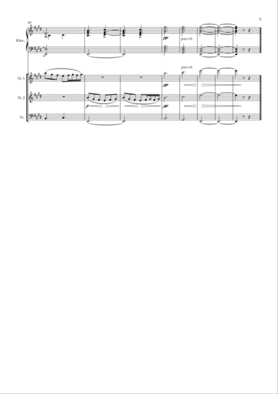 Morgenstimmung / Morning mood Piano Trio scores gallery preview page 5