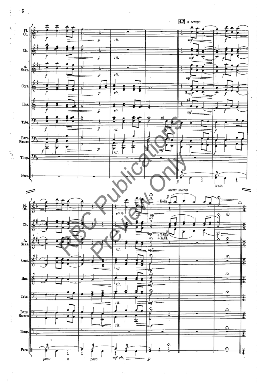 Hosanna In Excelsis Concert Band scores gallery preview page 7