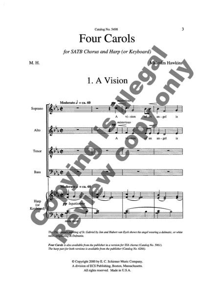 Four Carols (Choral Score) image number null