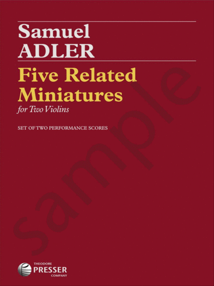 Five Related Miniatures Chamber Music scores gallery preview page 3