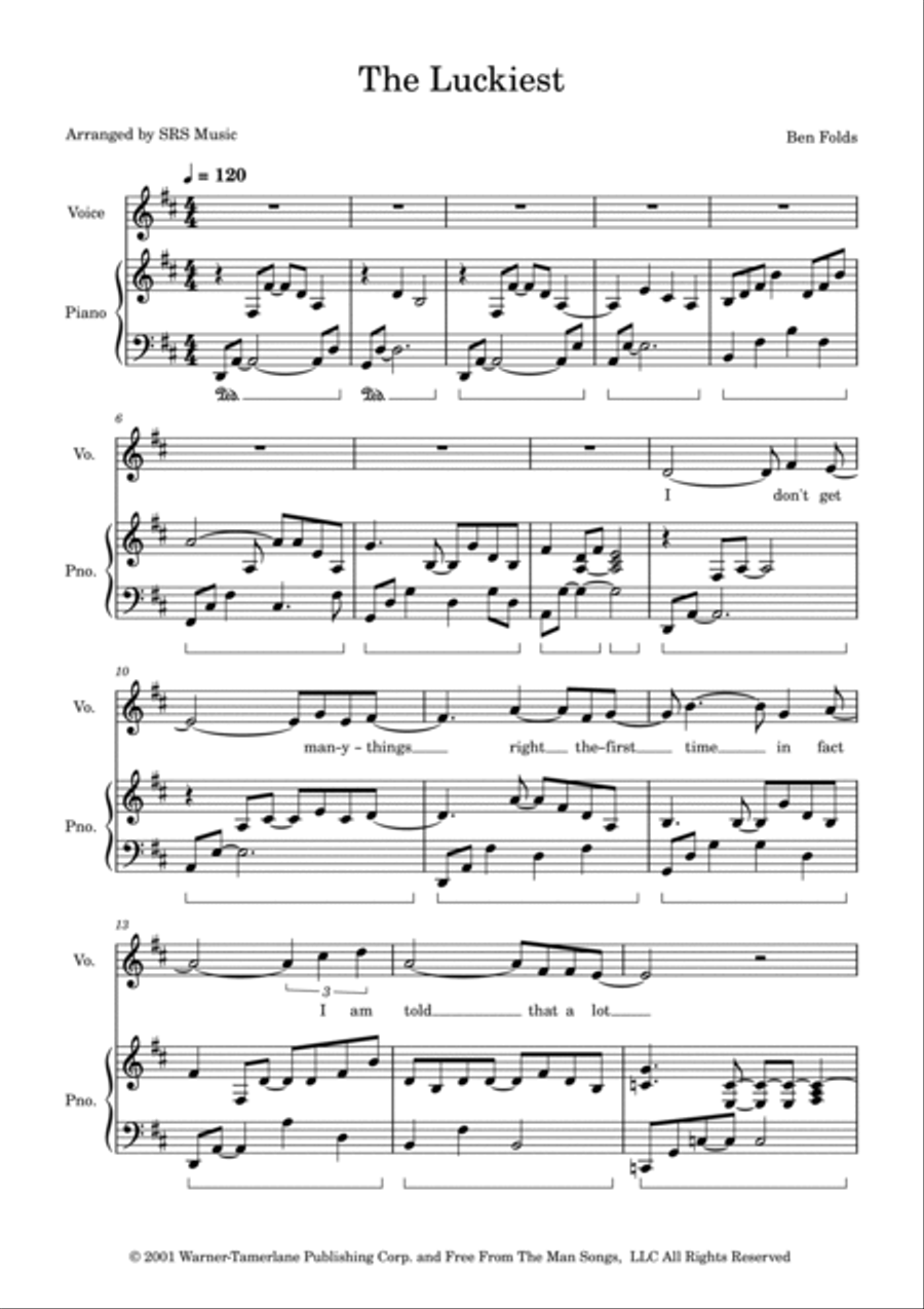 The Luckiest Voice scores gallery preview page 3