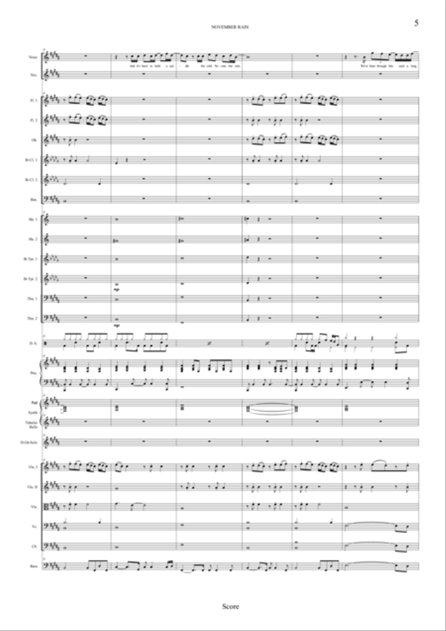 November Rain Full Orchestra scores gallery preview page 5