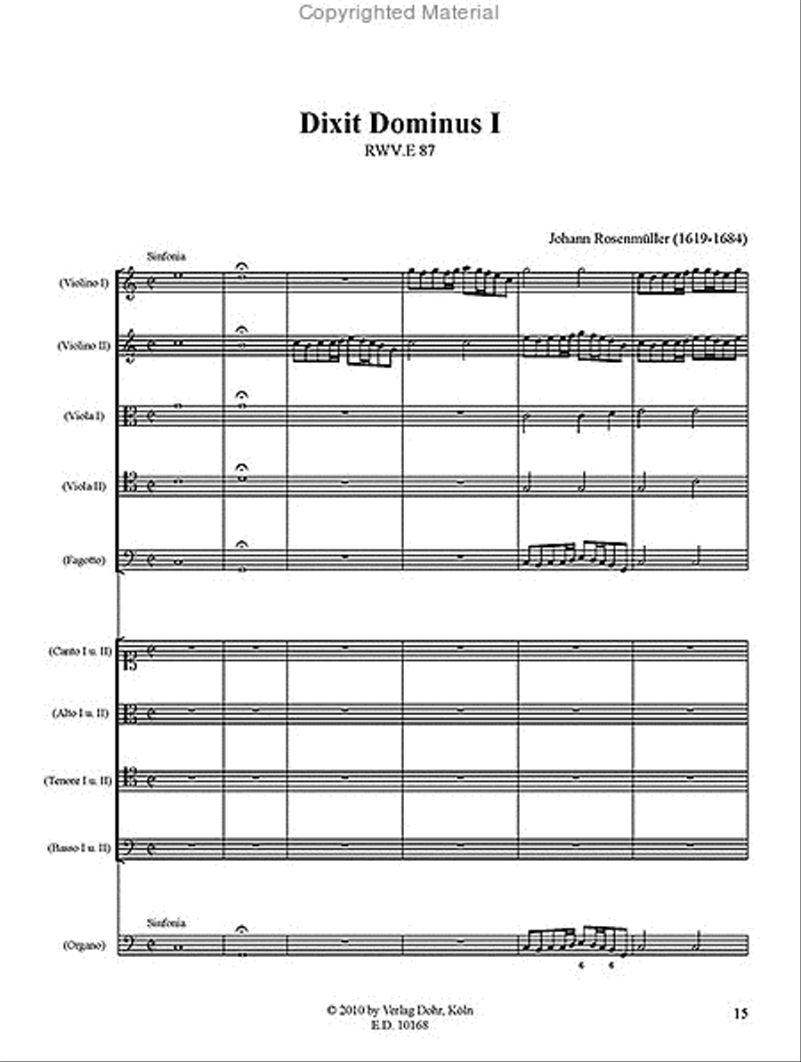 Vesperpsalmen 1: Dixit Dominus -Psalm 109 (110)- Choir scores gallery preview page 2