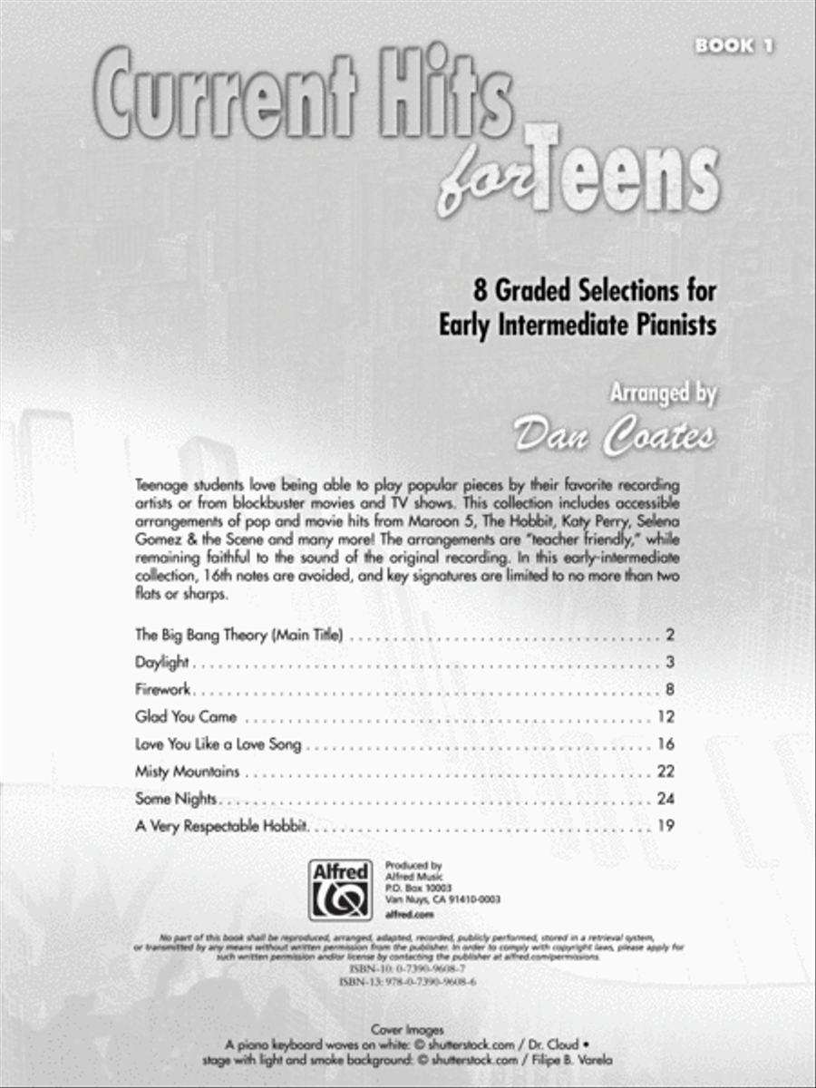 Current Hits for Teens, Book 1 Piano Solo scores gallery preview page 2